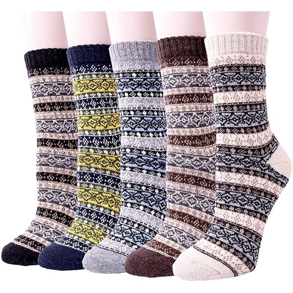 Other - 5 Pairs Men's Vintage Crew Socks